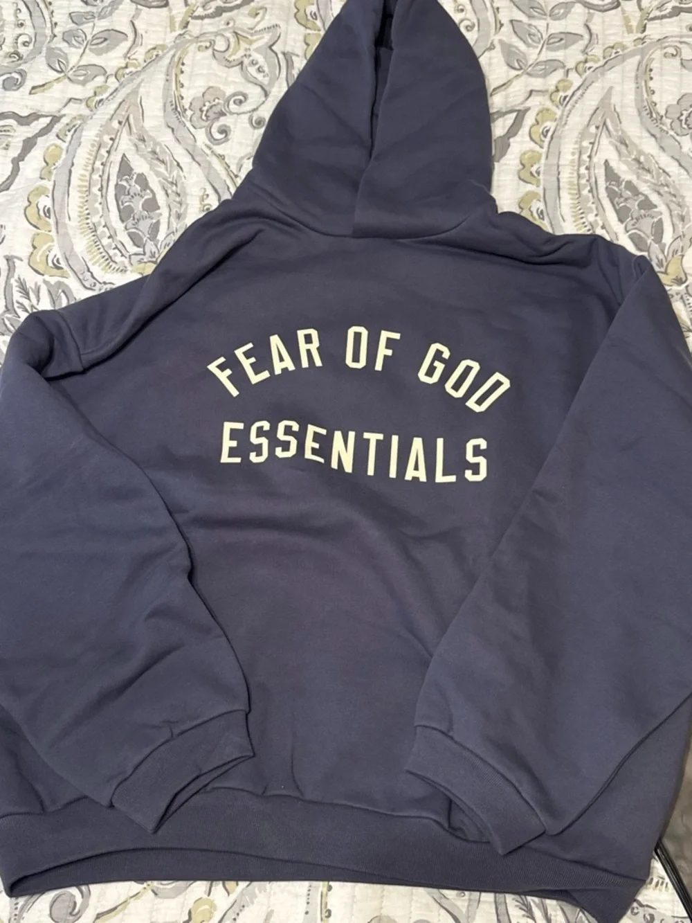 Fear of God Essentials Men's Marine Blue hooded sweatshirt